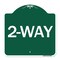 Signmission Designer Series Sign-2-Way, Green & White Aluminum Architectural Sign, 18" x 18", GW-1818-24495 A-DES-GW-1818-24495 - alternate 1